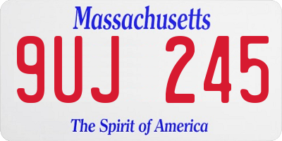 MA license plate 9UJ245