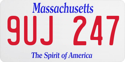 MA license plate 9UJ247
