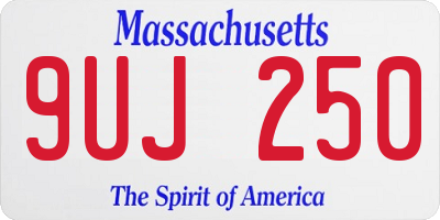 MA license plate 9UJ250
