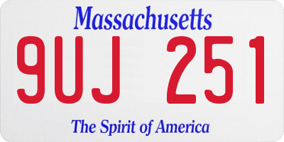 MA license plate 9UJ251