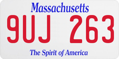 MA license plate 9UJ263