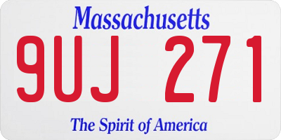 MA license plate 9UJ271