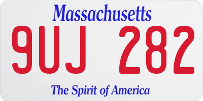 MA license plate 9UJ282