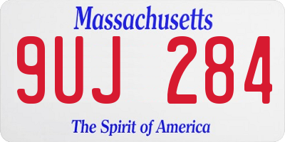 MA license plate 9UJ284