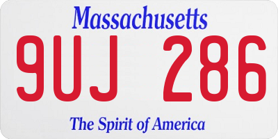 MA license plate 9UJ286