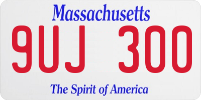 MA license plate 9UJ300