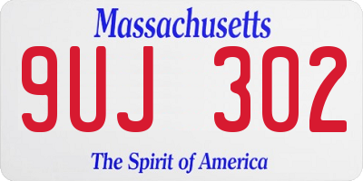 MA license plate 9UJ302