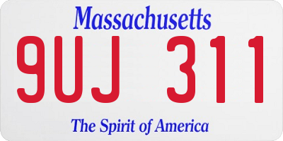 MA license plate 9UJ311