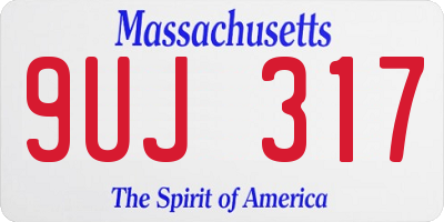 MA license plate 9UJ317