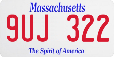 MA license plate 9UJ322