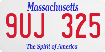 MA license plate 9UJ325