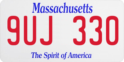 MA license plate 9UJ330