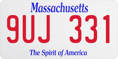 MA license plate 9UJ331