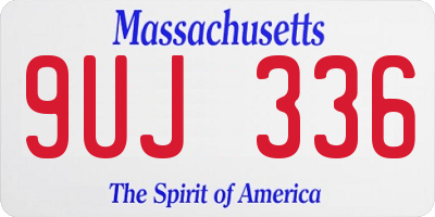 MA license plate 9UJ336