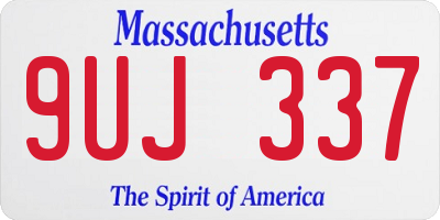 MA license plate 9UJ337