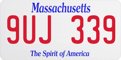 MA license plate 9UJ339