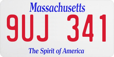 MA license plate 9UJ341