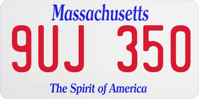 MA license plate 9UJ350