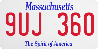 MA license plate 9UJ360