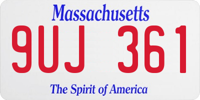 MA license plate 9UJ361