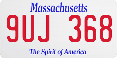 MA license plate 9UJ368
