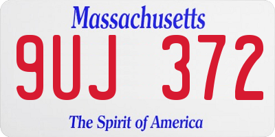 MA license plate 9UJ372