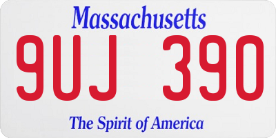 MA license plate 9UJ390