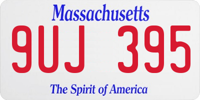 MA license plate 9UJ395