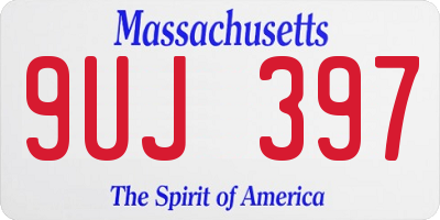 MA license plate 9UJ397