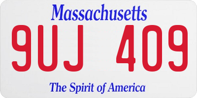 MA license plate 9UJ409