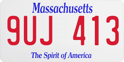 MA license plate 9UJ413