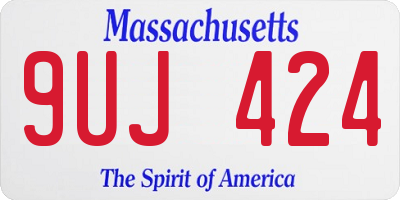MA license plate 9UJ424