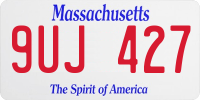 MA license plate 9UJ427