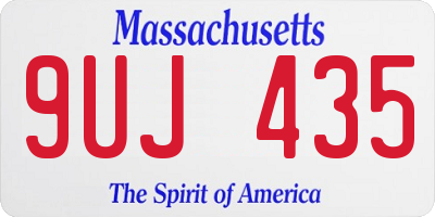 MA license plate 9UJ435