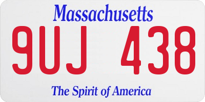 MA license plate 9UJ438