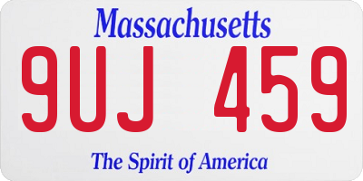 MA license plate 9UJ459