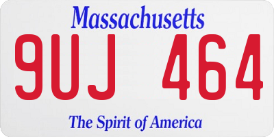 MA license plate 9UJ464