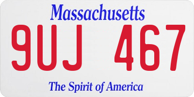 MA license plate 9UJ467