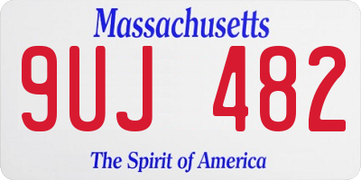 MA license plate 9UJ482