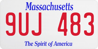 MA license plate 9UJ483