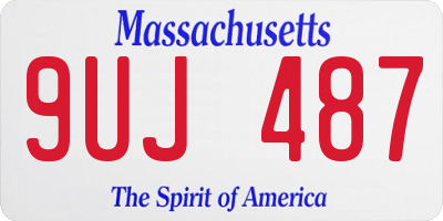 MA license plate 9UJ487