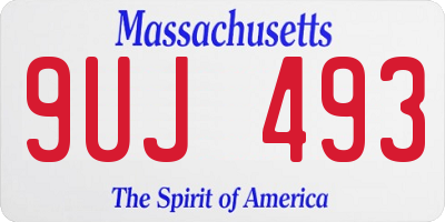 MA license plate 9UJ493