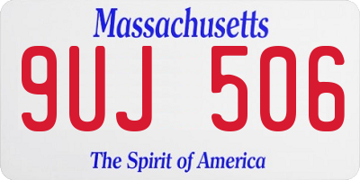 MA license plate 9UJ506