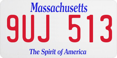 MA license plate 9UJ513