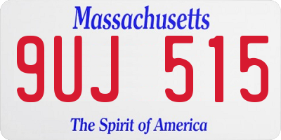 MA license plate 9UJ515