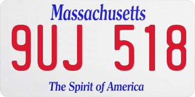 MA license plate 9UJ518