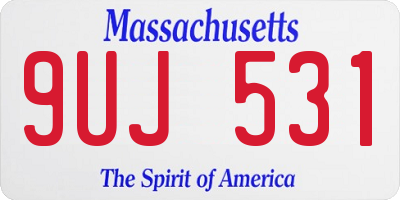 MA license plate 9UJ531