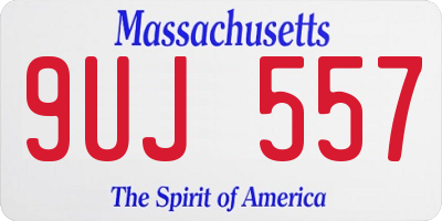 MA license plate 9UJ557