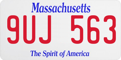 MA license plate 9UJ563