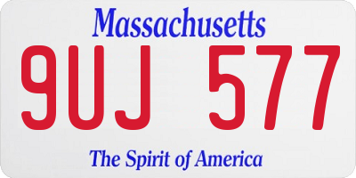 MA license plate 9UJ577